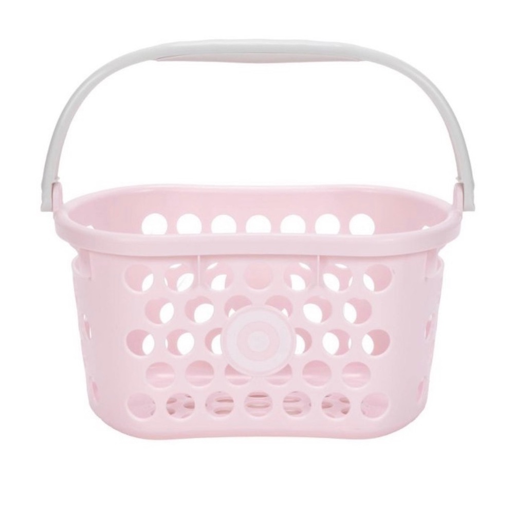 New Target Light Pink Toy Basket with Handle, Toy Phone, Mini Dog Shopping Bag